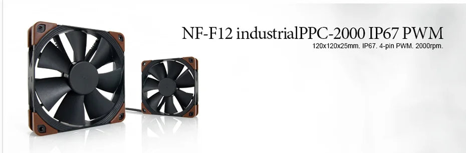 Noctua NF-F12 industrialPPC Computer Case Fan Silent 120mm PWM 12V/24V 2000/3000RPM 12cm CPU Cooling Fan