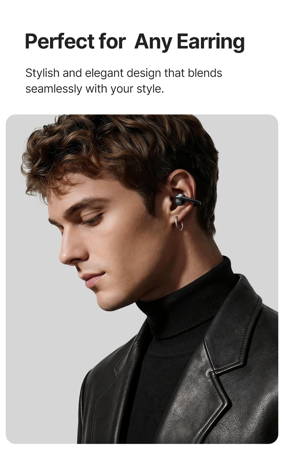 Baseus Bowie MC2 AIR Clip-on TWS Earbuds Ear Clips Wireless Earphones Bluetooth 6.0   Open earrings 4 Mic ENC Sports Headphone