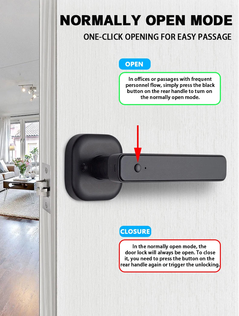 CDOK 2025 New M6 Tuya Bluetooth smart lock, door lock, fingerprint lock, password lock, multiple unlocking methods
