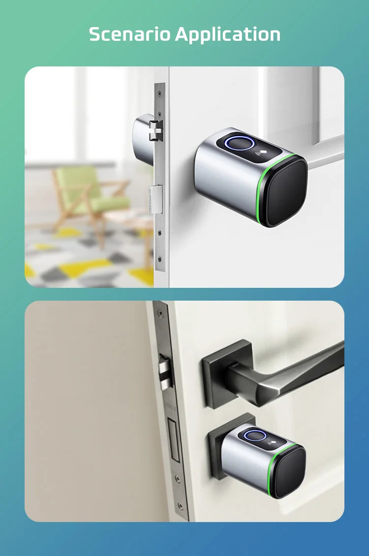 Euro Tuya Smart Fingerprint Electronic lock with Cylinder Tuya BLE Smart Euro lock Lock fechadura APP Remote Control Key Unlock