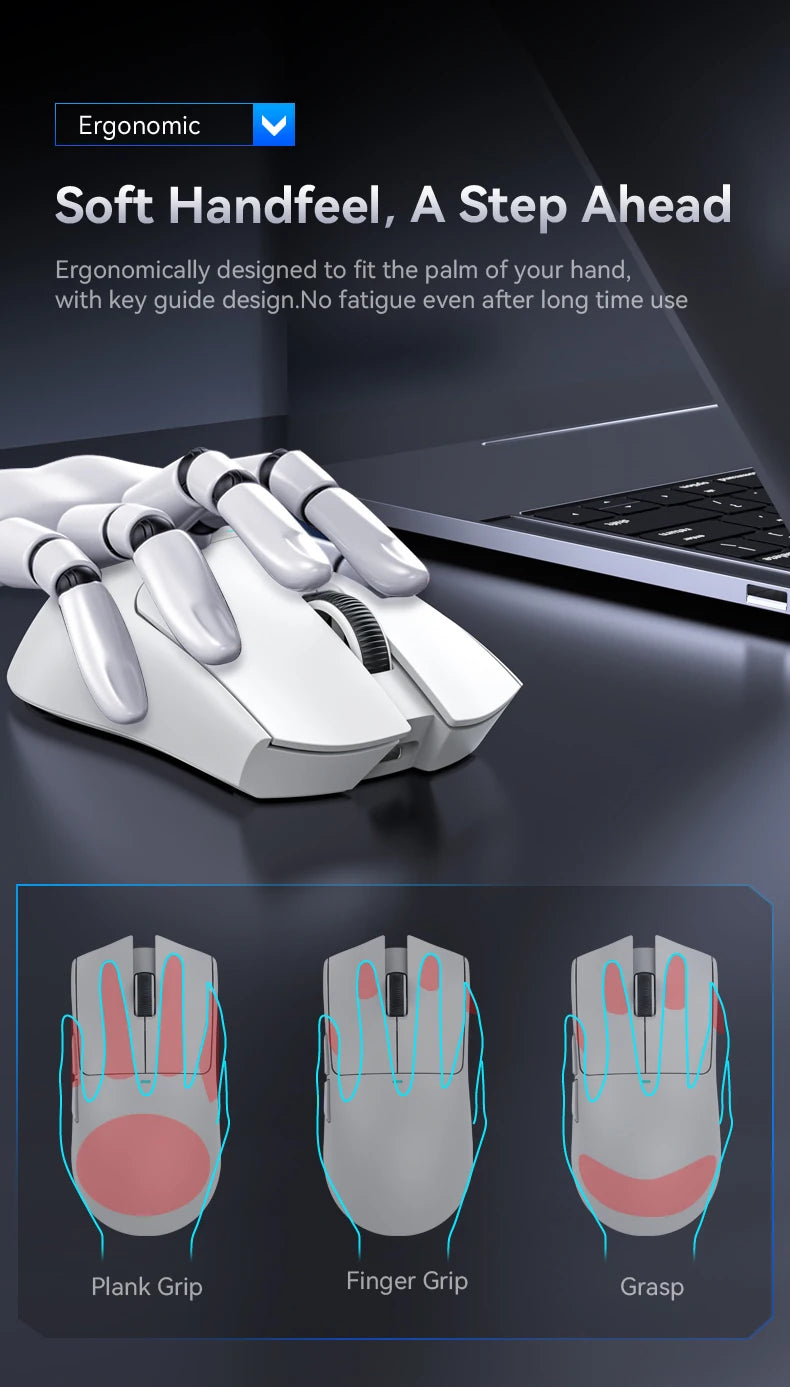 ATTACK SHARK X11 Lightweight Wireless Gaming Mouse with RGB Backlight Charging, Up to 22K DPI, PAW3311 Optical Sensor, HUYU Swit