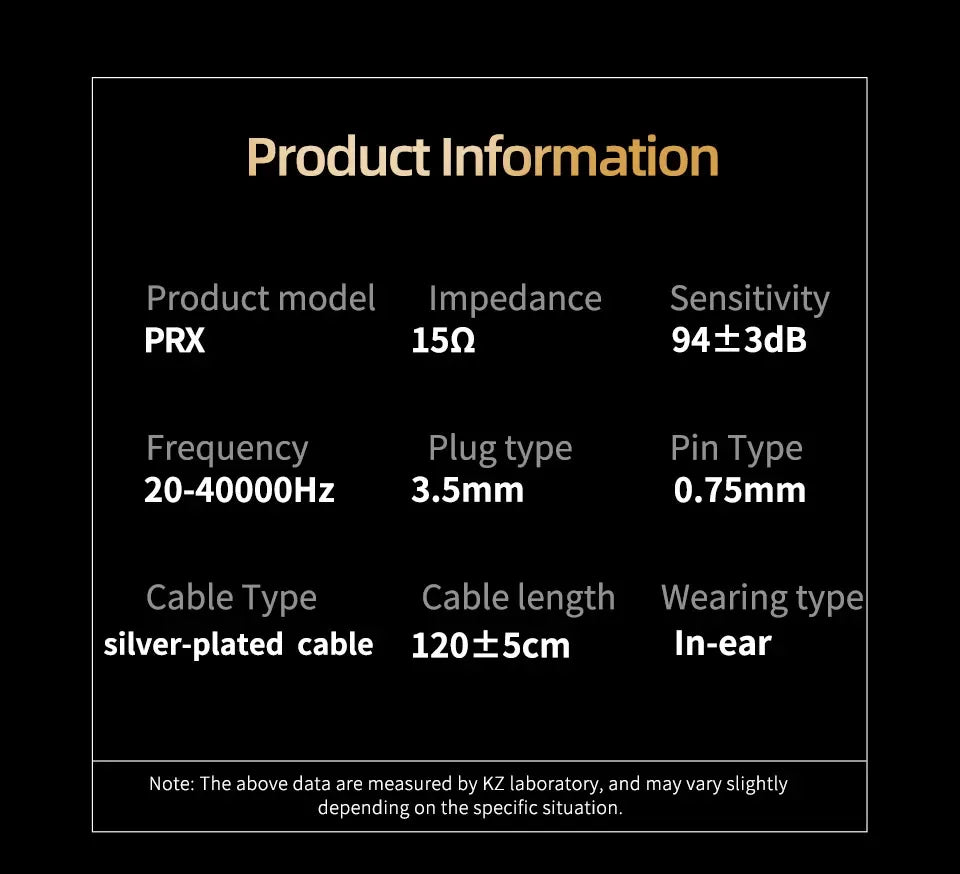 KZ PRX Fourth-Generation Planar Diaphragm Earphones HiFi Bass Earbuds Sport Monitor Headset with High-Purity Silver-Plated Cable