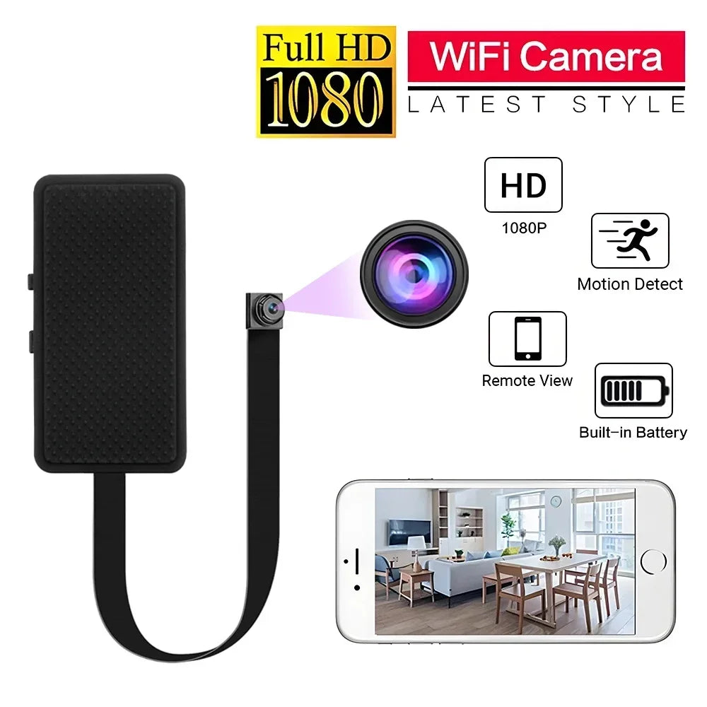 HD 1080P WiFi Mini Camera Motion Detection Remote View P2P Wireless Cam Video Recorder Home Security Mini Camcorder Loop Record