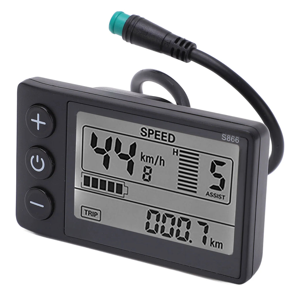 S866 Electric Bike LCD Display Electric  S866 LCD Display Meter 24V 36V 48V Control Panel with Waterproof Plug