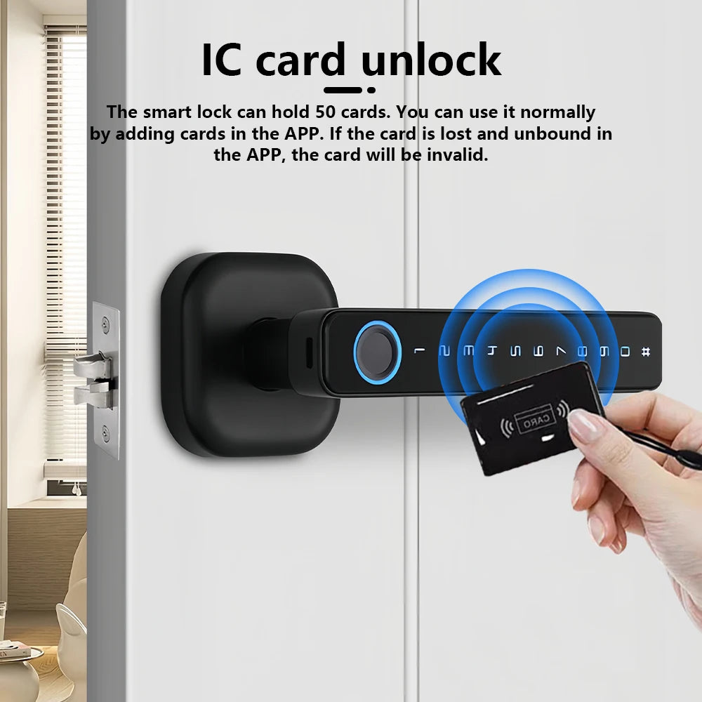 CDOK 2025 New M6 Tuya Bluetooth smart lock, door lock, fingerprint lock, password lock, multiple unlocking methods