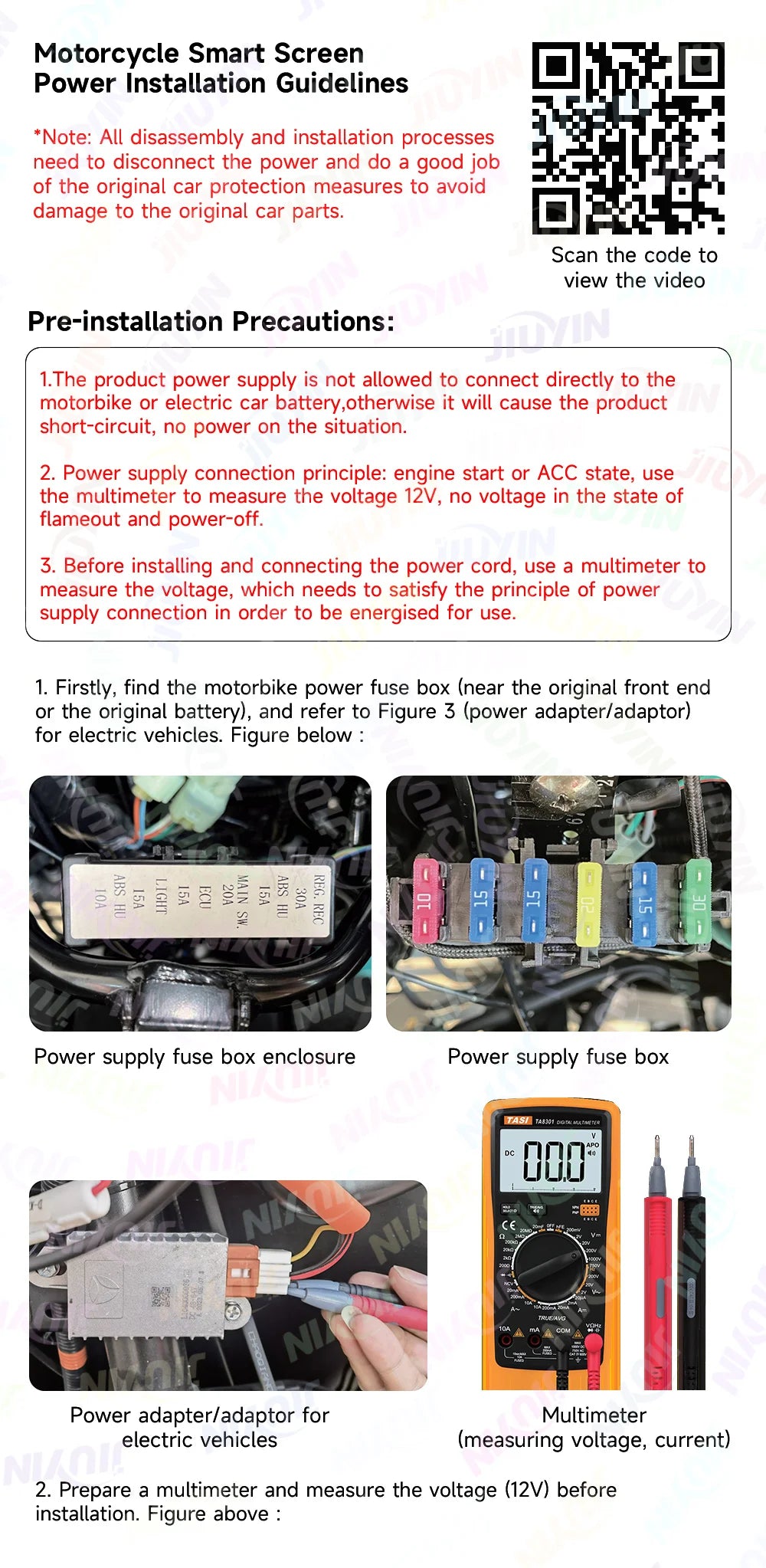 2024 Motorcycle GPS Navigation 2K HD Recorder Wireless CarPlay Android Auto Multimedia Player IP67 Waterproof Screen Bluetooth