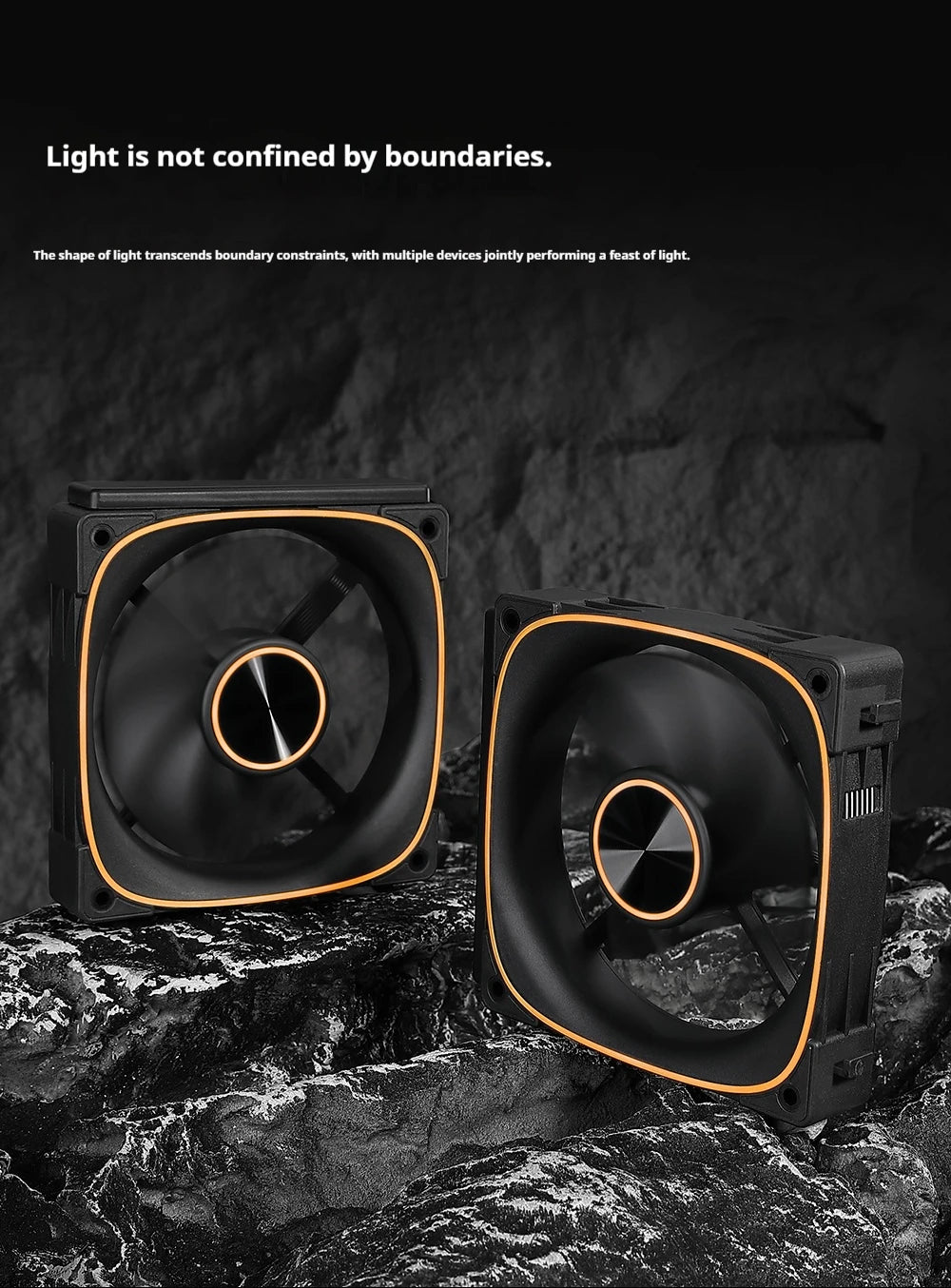 G-PARTNERS Interstellar P2 Building Block Fan Triple ARGB PWM PC fan 12cm Desktop Computer metal contacts Wireless splicing fan