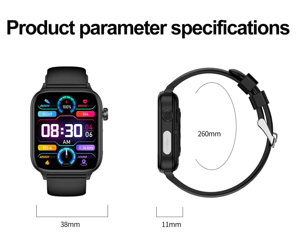 2025 New 24-Hour Health Monitoring Smart Watch Men Uric Acid Blood Lipids Heart Rate Bluetooth Call Smartwatch Women