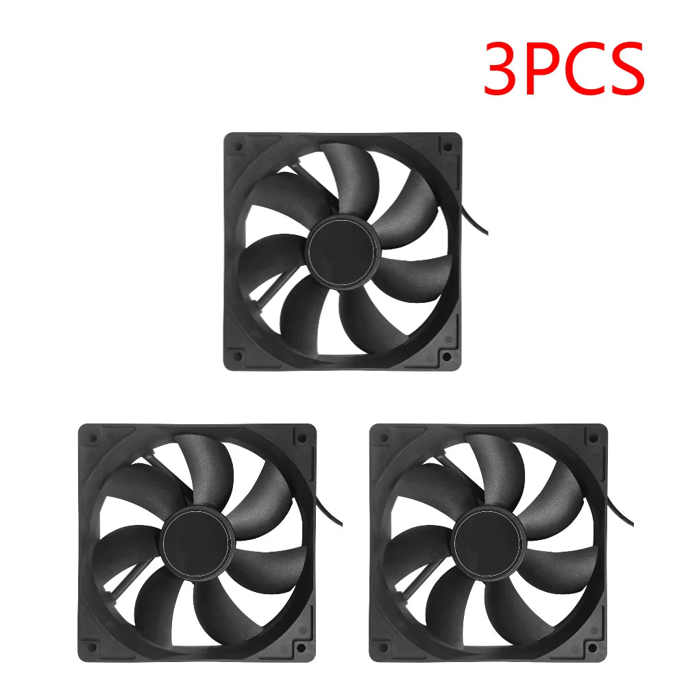 120mm 4 Pin PC Computer Case Cooling CPU Cooler Fan DC 12V Quiet Silent Radiator Heatsink
