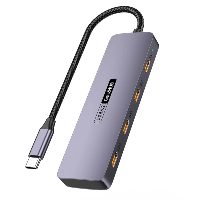 USB C Hub, 4-in-1 USBC Adapter, 2 * 10Gbps USB 3.2 Data Ports, 2 * 10Gbps USB-C Hight-Speed Data Transport Suit for MacBook Pro