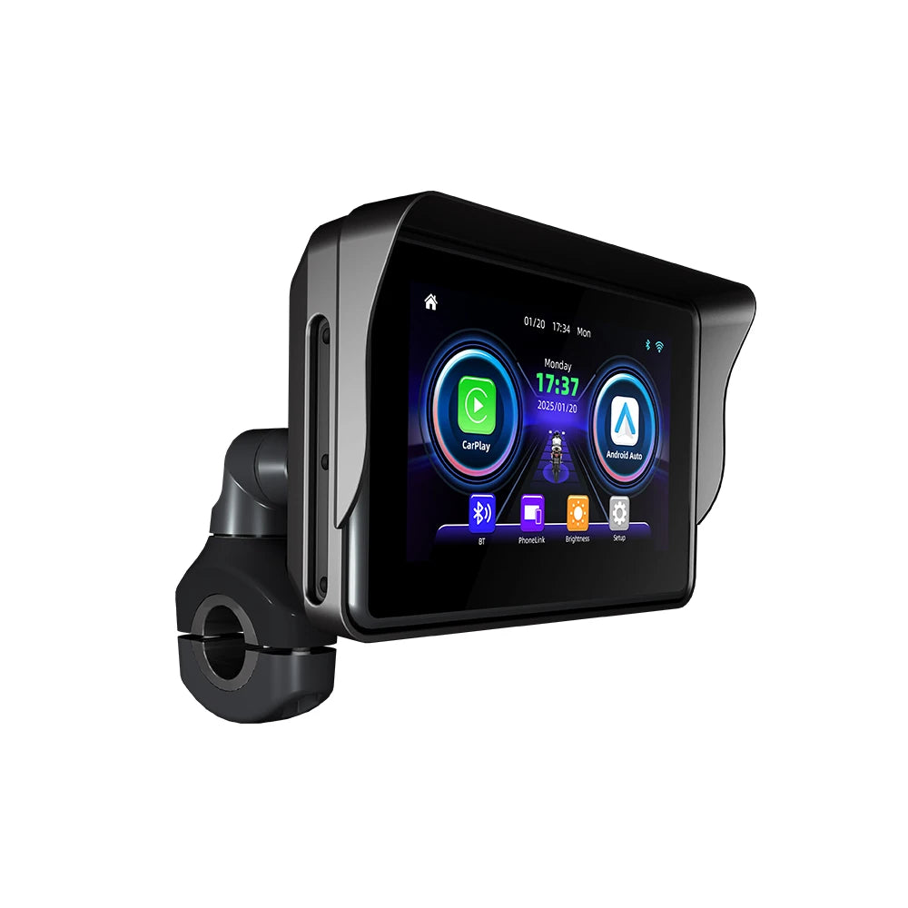 EKIY 5.0" Wireless CarPlay Moto Android Auto Portable Digital Motorcycle Dashboard GPS Navigation Screen For BMW R1200GS R1250GS
