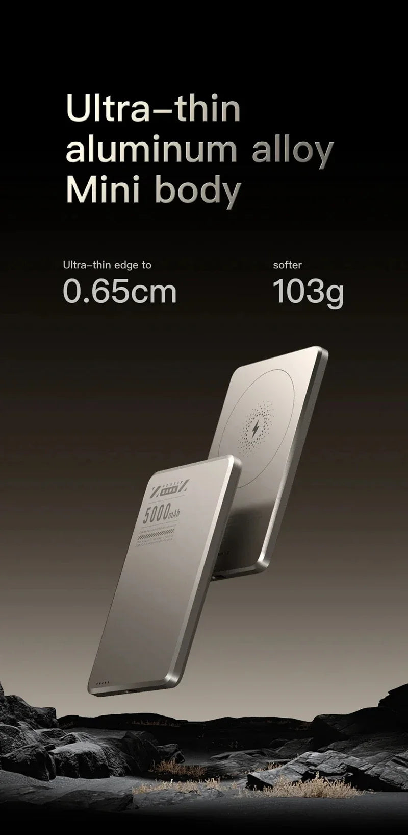 Lenovo 5000mAh Wireless Power Bank Qi2 Ultra Slim For Magsafe Fast Charge High Capacity Back clip Battery For iPhone Samsung
