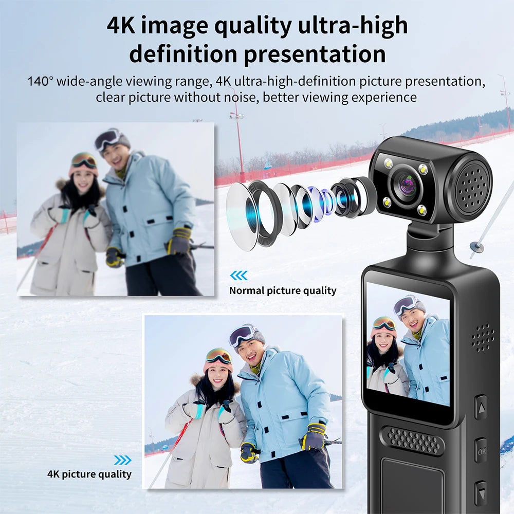 Ultra HD 4K Mini Camera WiFi Portable Small Digital Video Recorder Police BodyCam Infrared Night Vision Miniature Camcorder L10