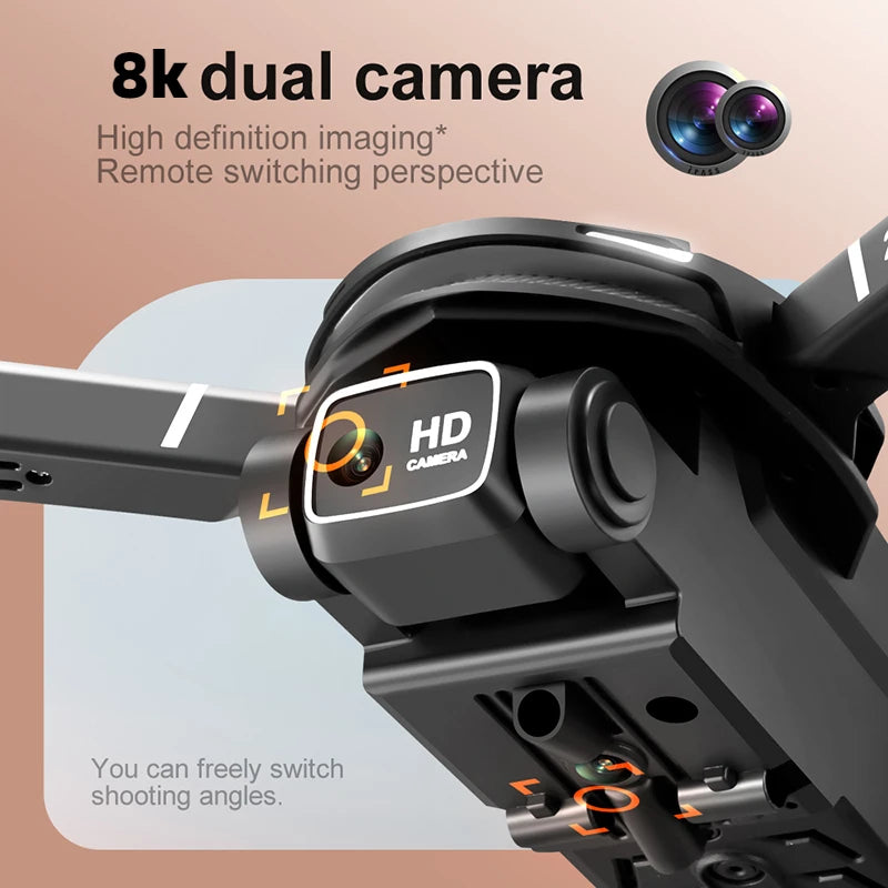 2025 New V88 8K Professional Aerial Dual-Camera Omnidirectional Obstacle Avoidance Mini Drone GPS Folding Quadcopter 10km Toys
