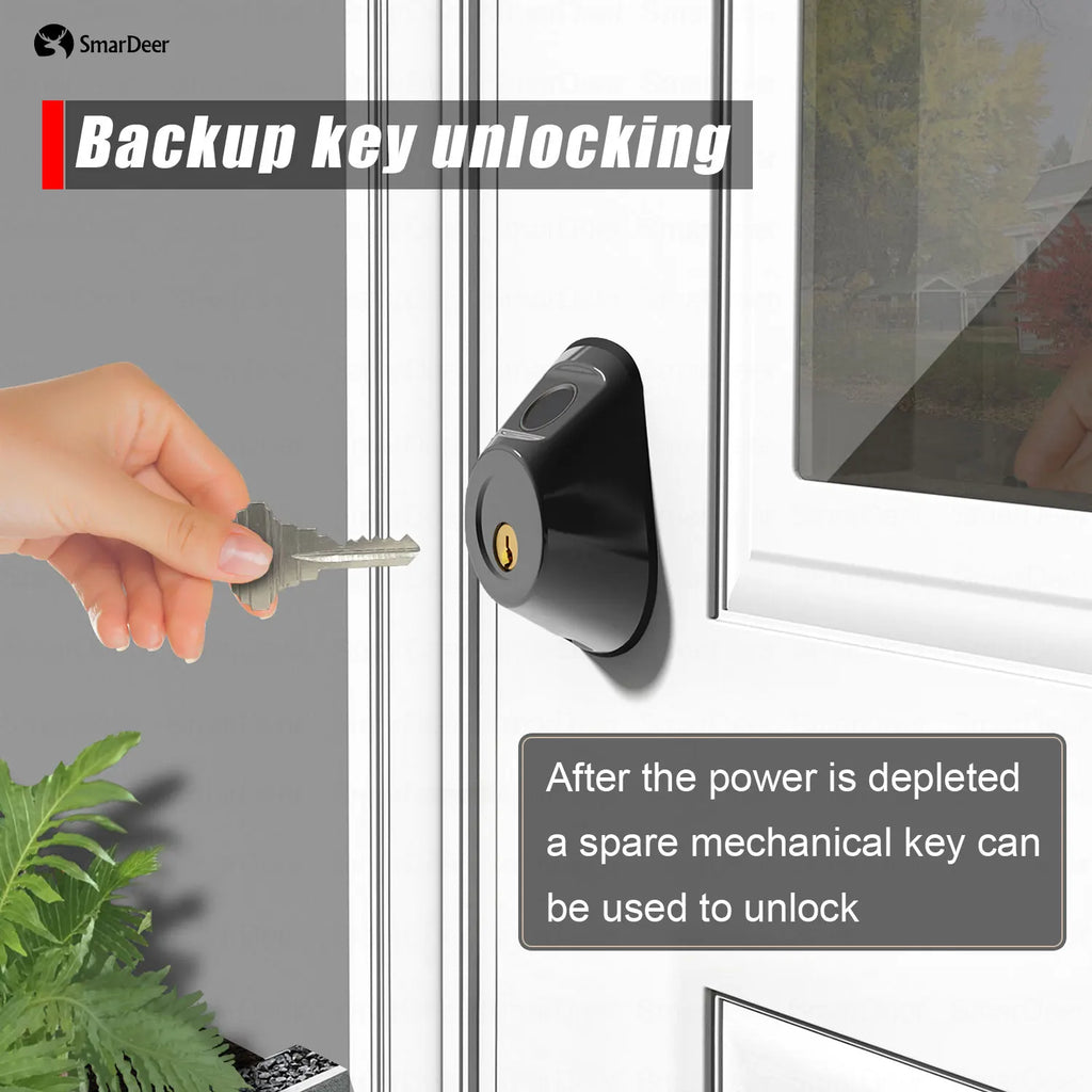 SmarDeer Electronic Lock for Tuya Smart Lock Keyless entry Digital Door Lock Smart Deadbolt with Fingerprint