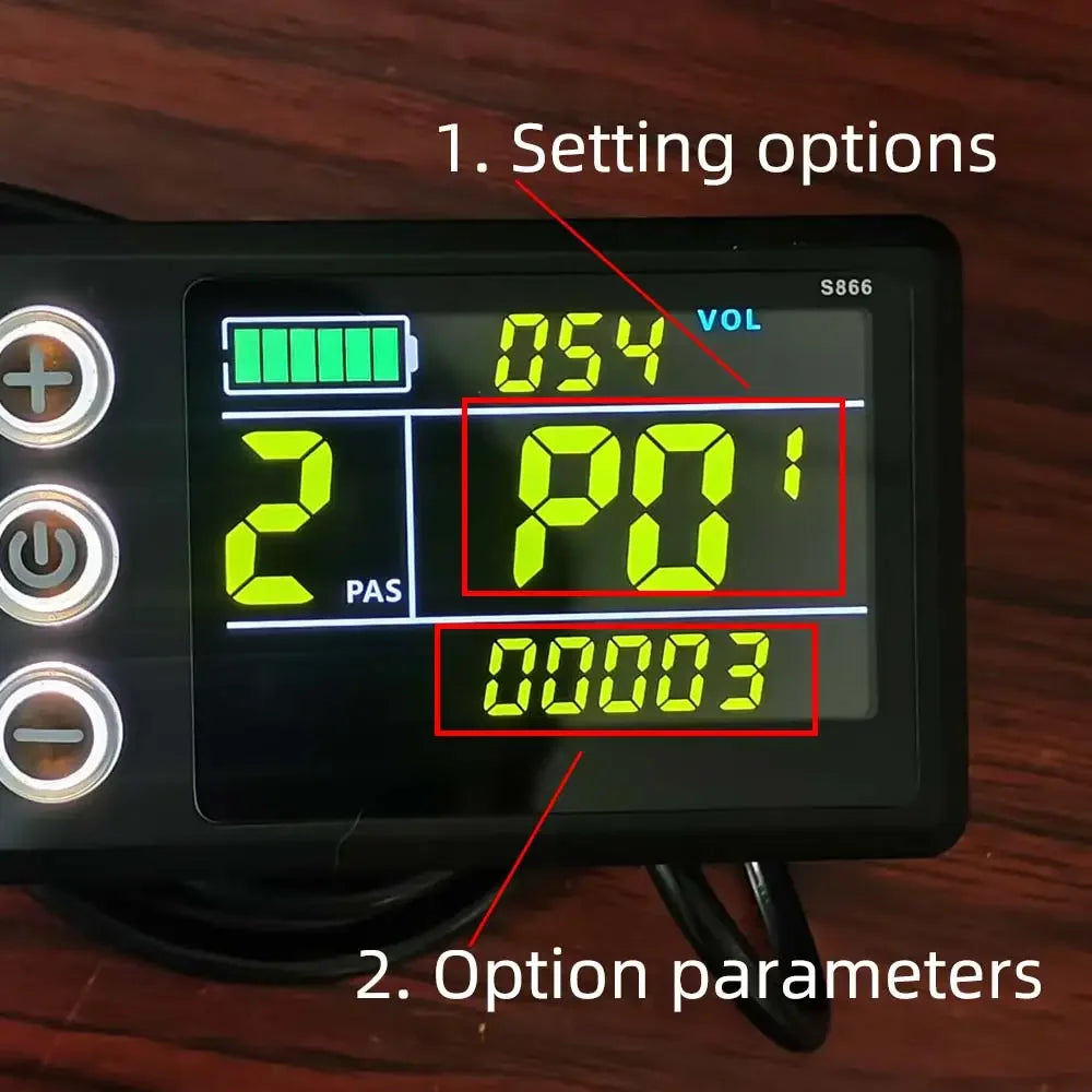 36V 48V 60V 25A 500W 750W E-bike Brushless Motor Sine Wave Controller S866 LCD Color Display for Electric Mountain Bike Scooter