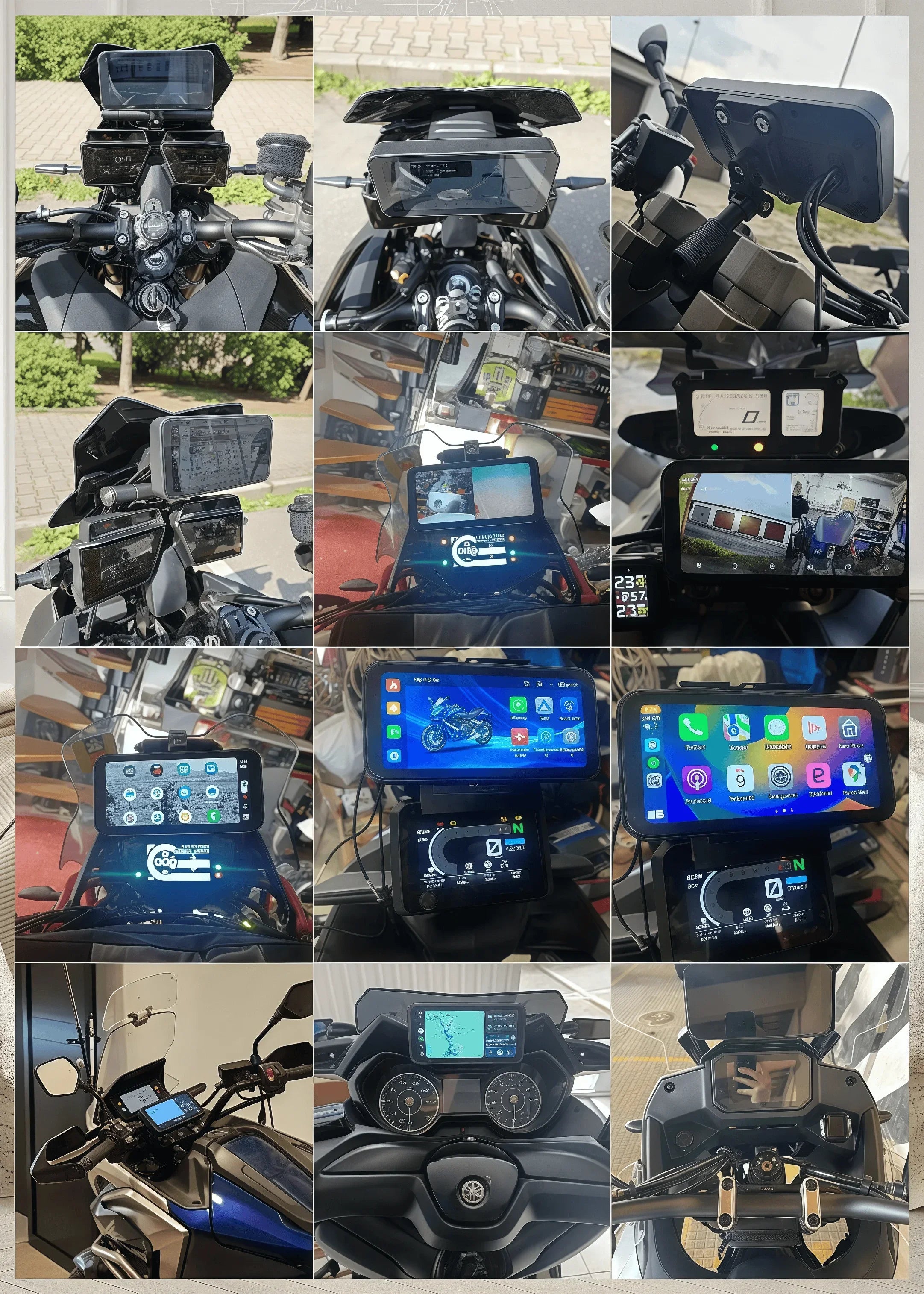 NaviFly 6.25" Motorcycle Wireless CarPlay Moto Android Auto Portable Digital Dashboard Navigation Display Optional DVR TPMS