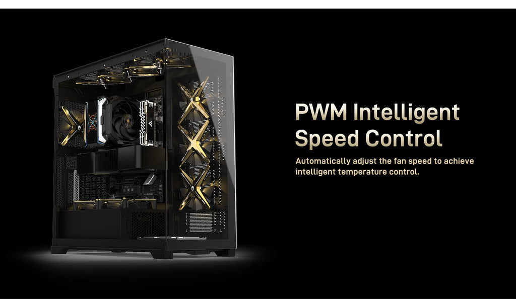 ALSEYE X12 Case cooling fan ARGB light synchronization PWM temperature control Silent frameless fan