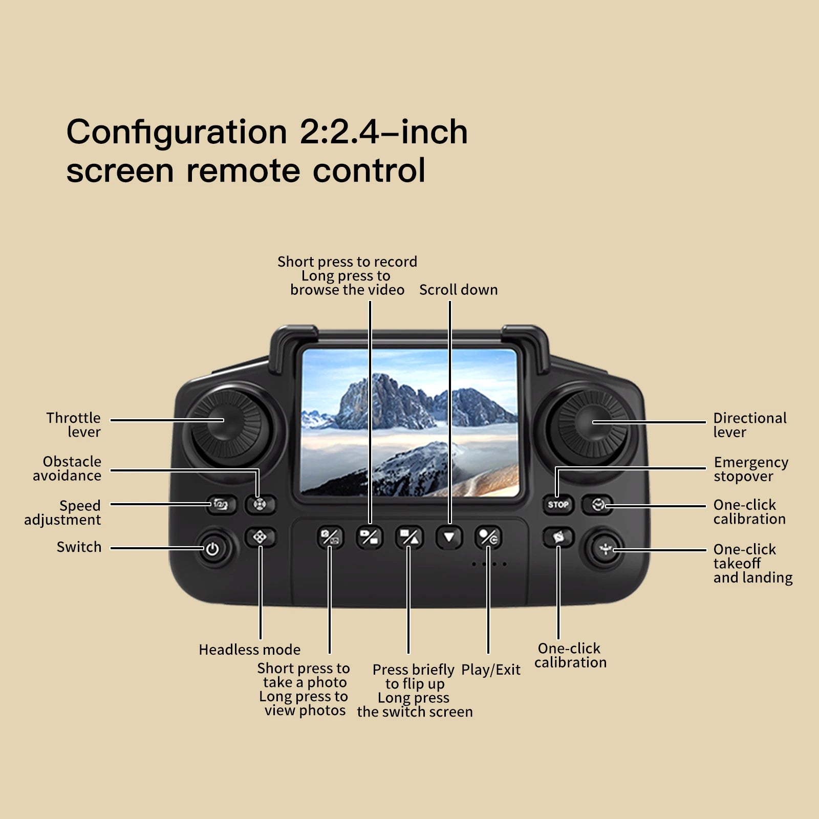 2026 Mini Quadcopter Screen Aerial Photography High-Definition Dual-Camera Foldable 3D Flip App Control Drone Optical Flow