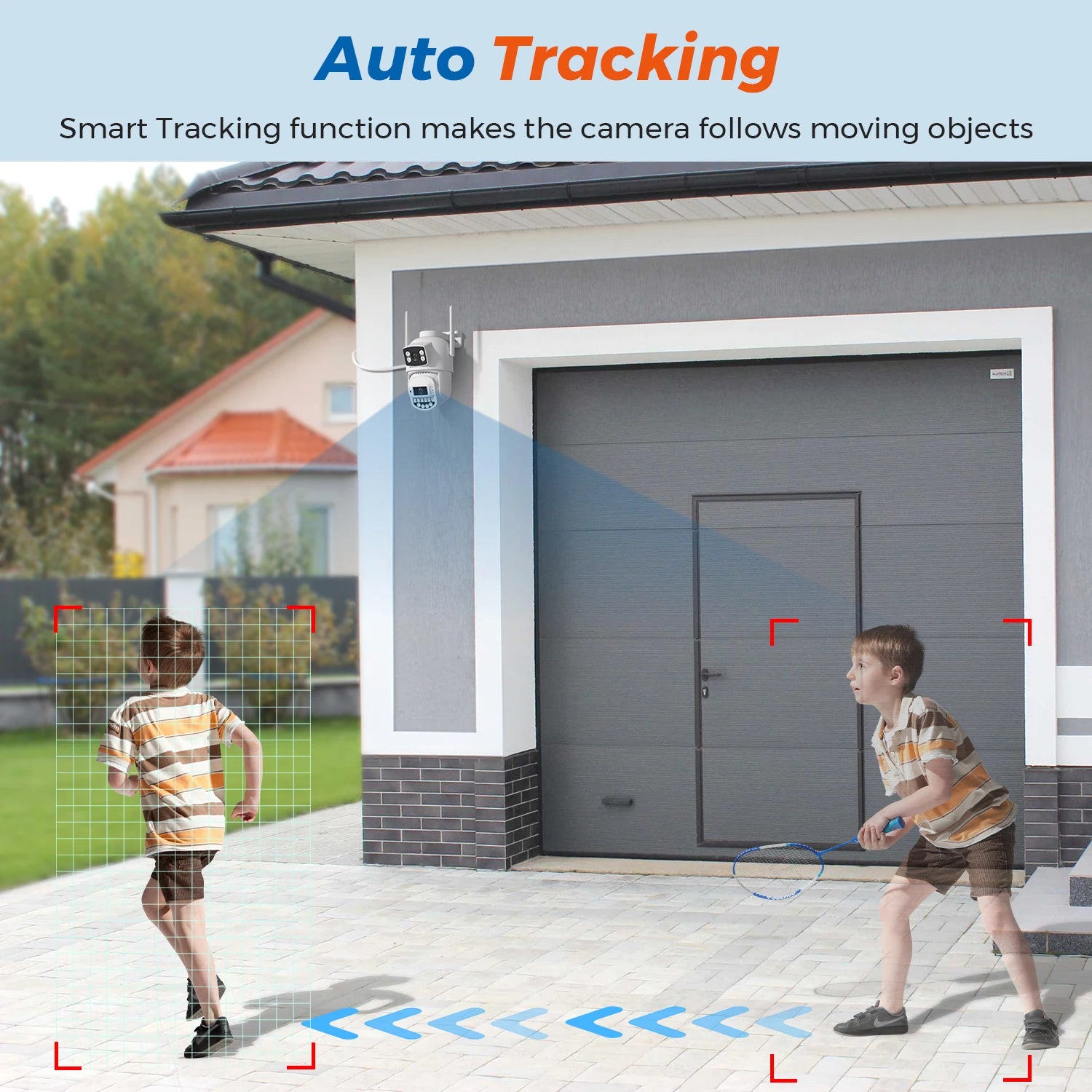 10MP 5K Wifi IP Camera Outdoor 2.4GHZ 5GHZ PTZ Surveillance Camera Dual Lens Dual Screens Email Alert 4K Security Protection