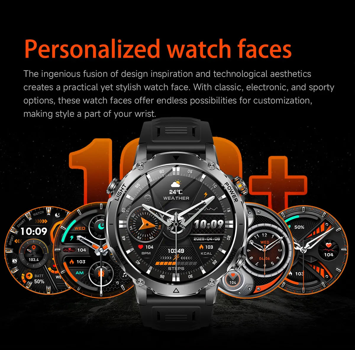 2026 New Military TANK SmartWatch Bluetooth call 10ATM Waterproof 1400mAh Battery Heart rate monitoring Outdoor Sports Watch Men