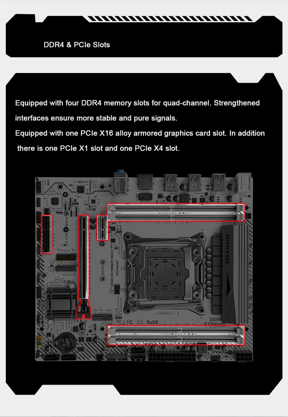 X99 GAMING D4 Motherboard Set Kit With LGA2011-3 Xeon E5 2683 V4 CPU DDR4 16GB REG ECC memory NVME M.2 TPM 2.0 Interface X99 set