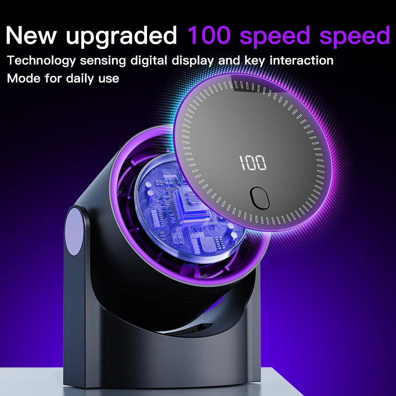 TINSOL New Desktop Electric Fan Air Circulator, Wireless Portable Home Silent Ventilator Suitable for Desktop Wall and Ceiling