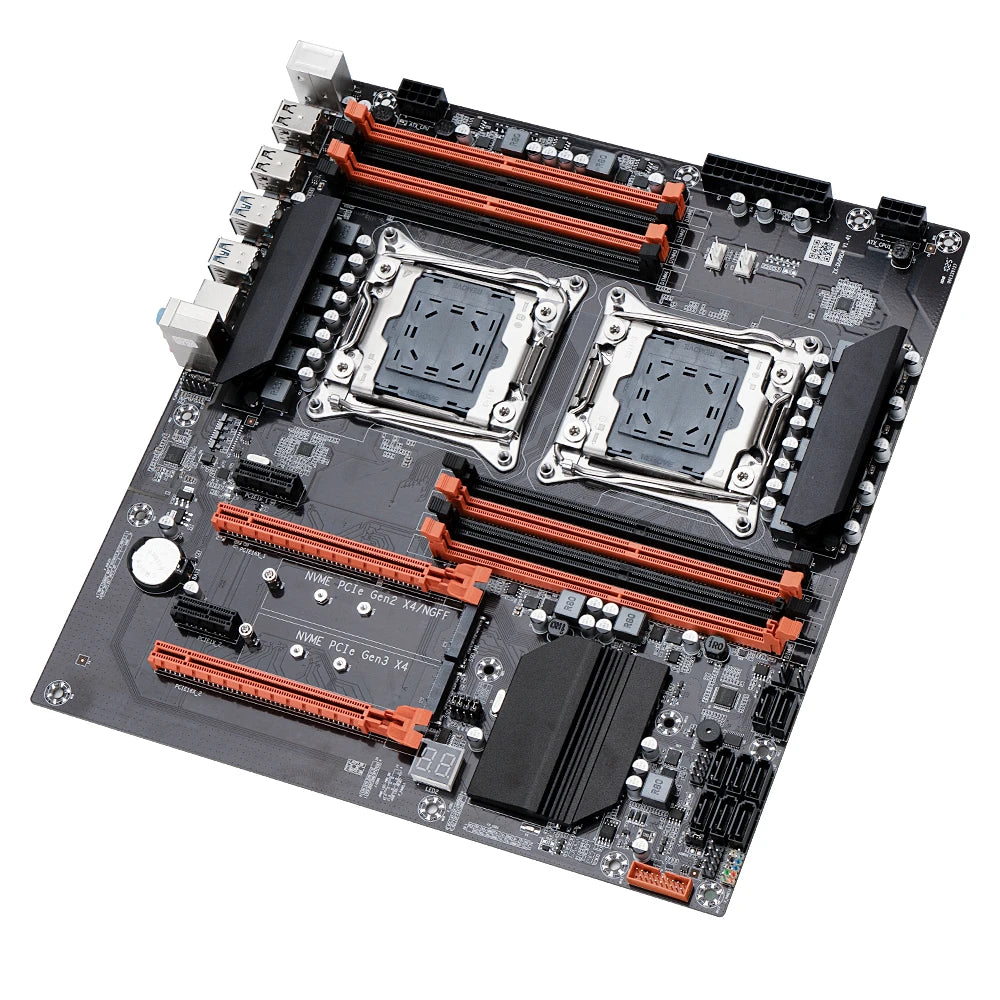 SOYO X99 Dual CPU Gaming Motherboard Set lntel Xeon E5 2680 V4&DDR4 64GB (4*16GB) LGA2011-3 M.2 NVME for Server Computer Host