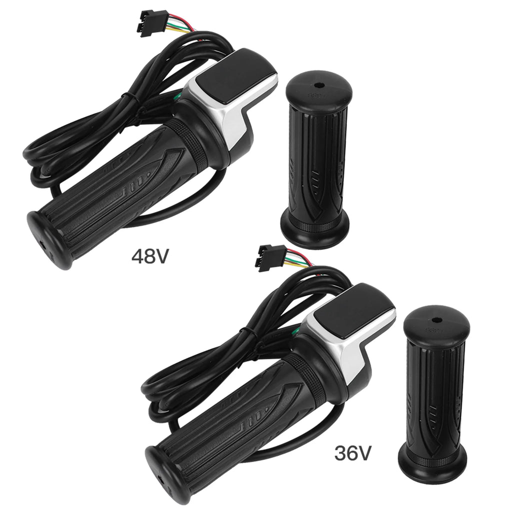 New 36V/48V LCD Electric Quantity Display with Switch EBike Speed Governing Throttle Grip 6 Cores Electric Throttle Grip