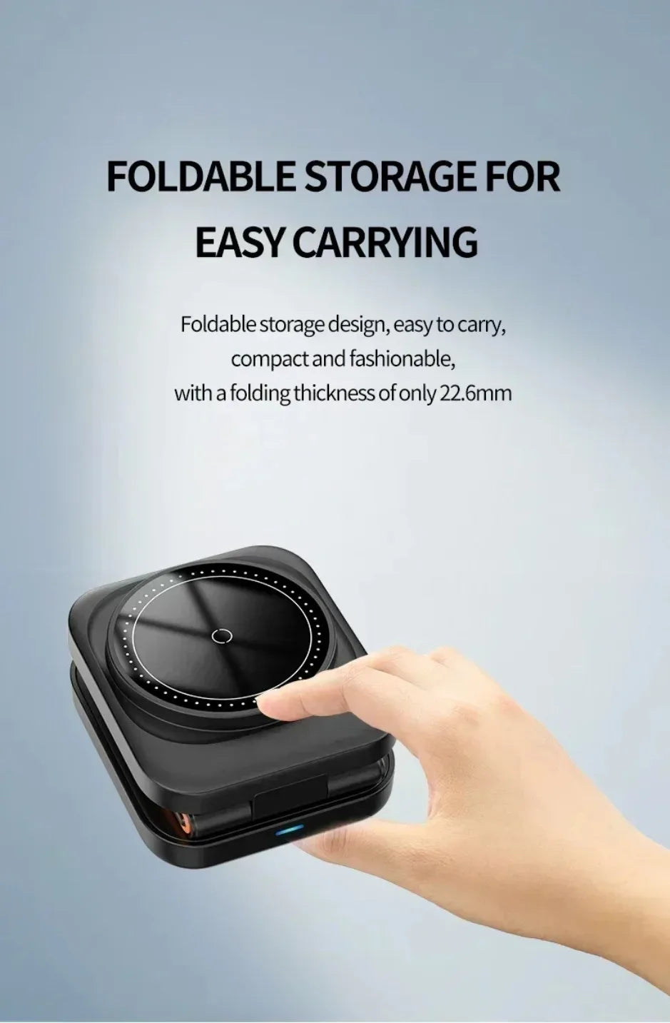 XIKCU 3 in 1 Foldable Charging Station Fast Magnetic Wireless Charger Stand for iPhone 16-12 Apple Watch 9 8 7 6 Airpods Pro