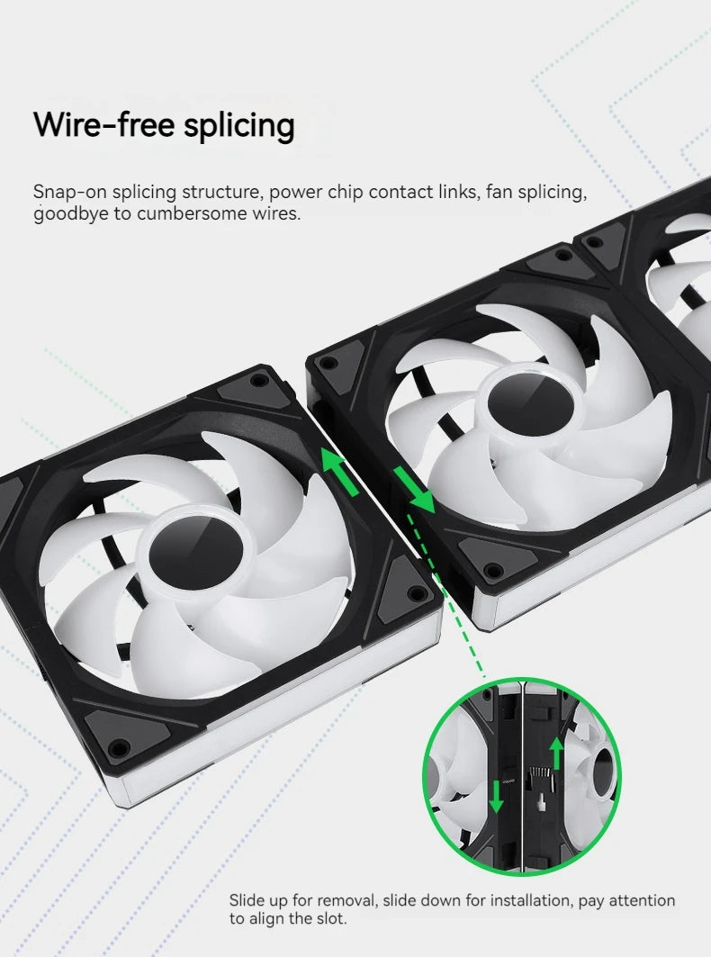 TEUCER JM-1 PC Cooling Fan ARGB Mirror Cycle Light Effect 800-2000RPM PWM Water Cooling 360mm Cooler Fan