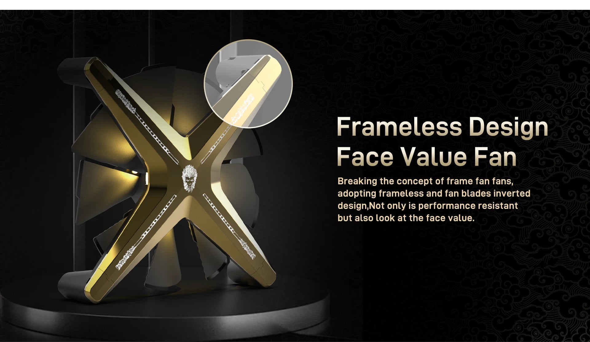 ALSEYE X12 Case cooling fan ARGB light synchronization PWM temperature control Silent frameless fan