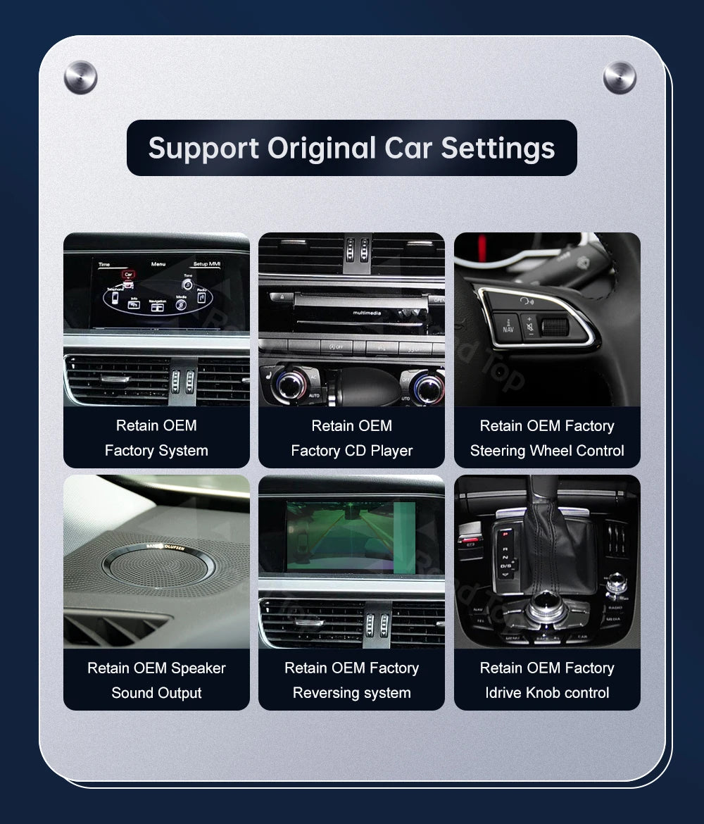 8.9 Inch 12.3"" Multimedia Display Touch Screen For Audi A4 S4 2009-2015 Airplay Miracast Function Wireless Carplay Android Auto