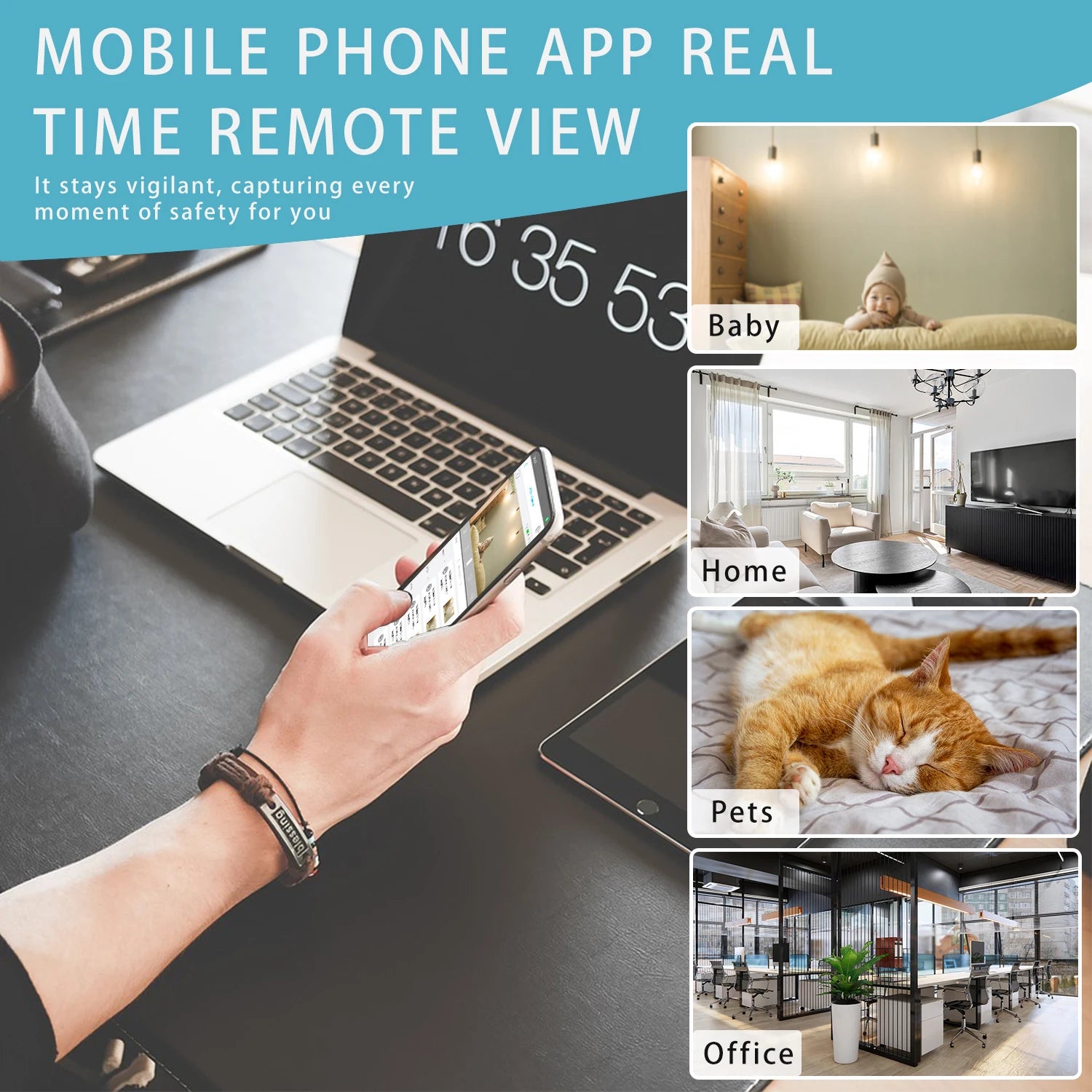 Mini 4G SIM/ WIFI Indoor Security Built-in Battery Power Wide Angle Humanoid Detection CCTV Home Surveillance Network IP Camera