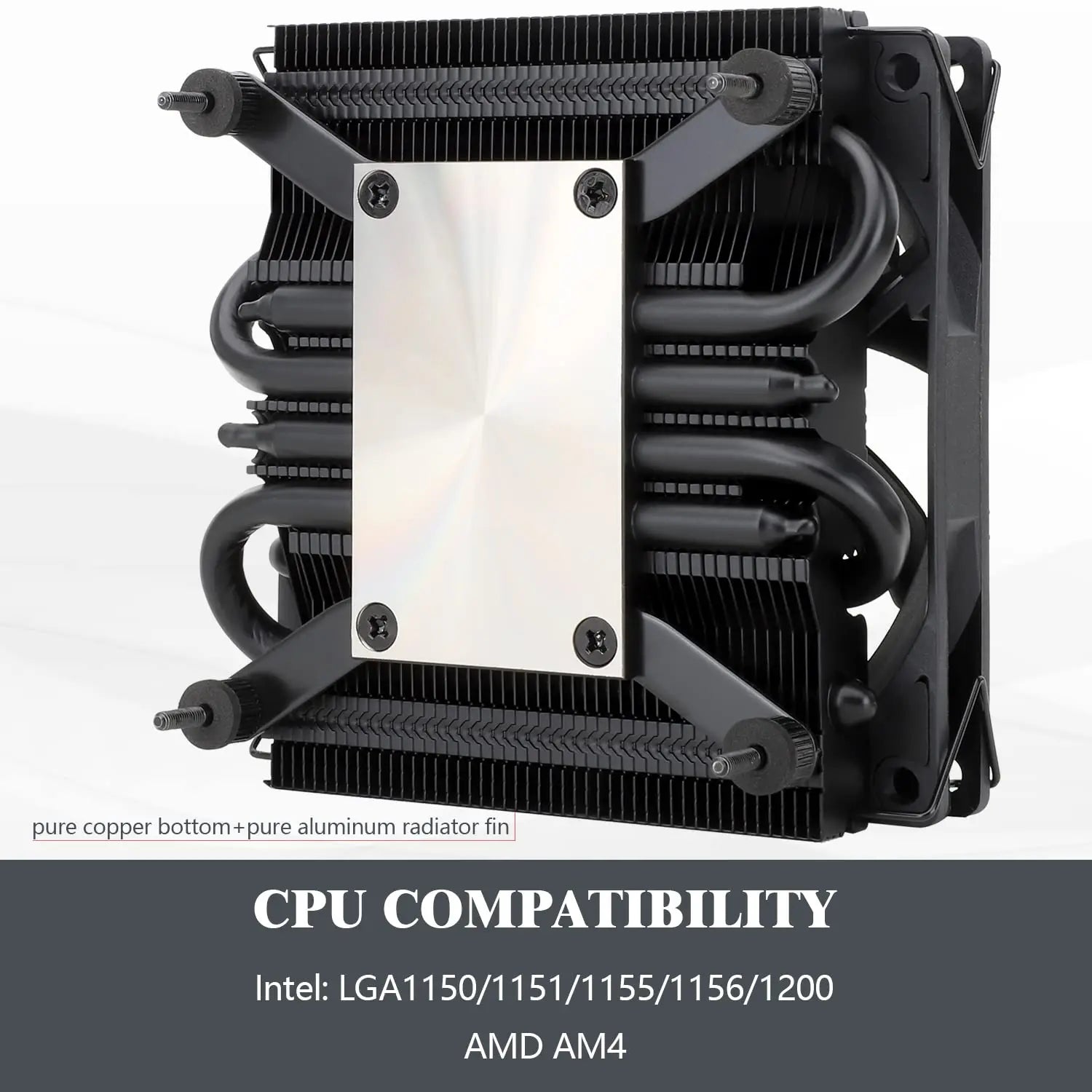 Thermalright AXP-90 X36 Black CPU Air Cooler with Quite 90mm PWM Fan 4 Heat Pipes 36mm Height for AMD AM4 Intel LGA 115X 1200