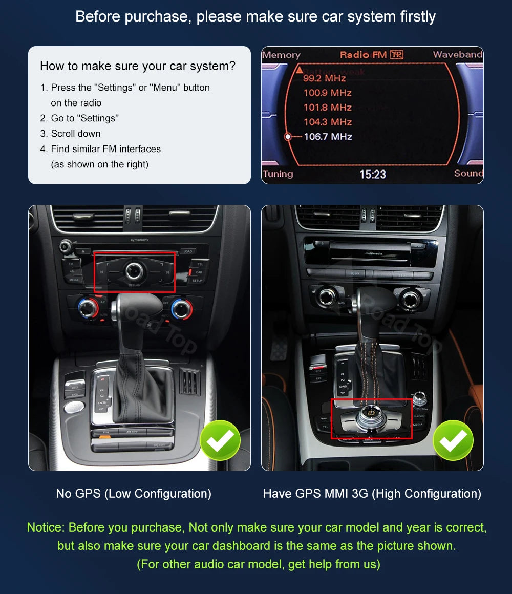 8.9 Inch 12.3"" Multimedia Display Touch Screen For Audi A4 S4 2009-2015 Airplay Miracast Function Wireless Carplay Android Auto