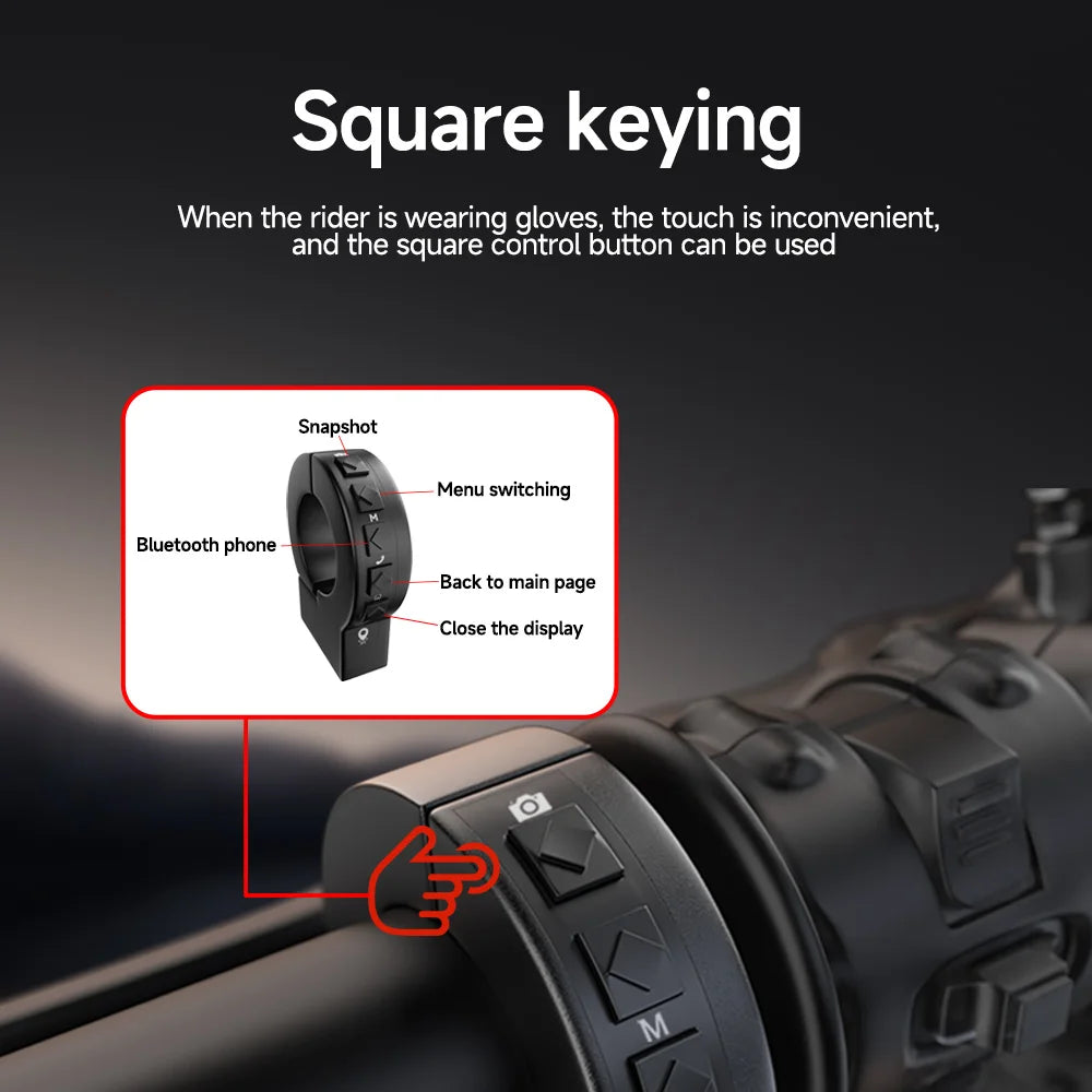 2024 Motorcycle GPS Navigation 2K HD Recorder Wireless CarPlay Android Auto Multimedia Player IP67 Waterproof Screen Bluetooth