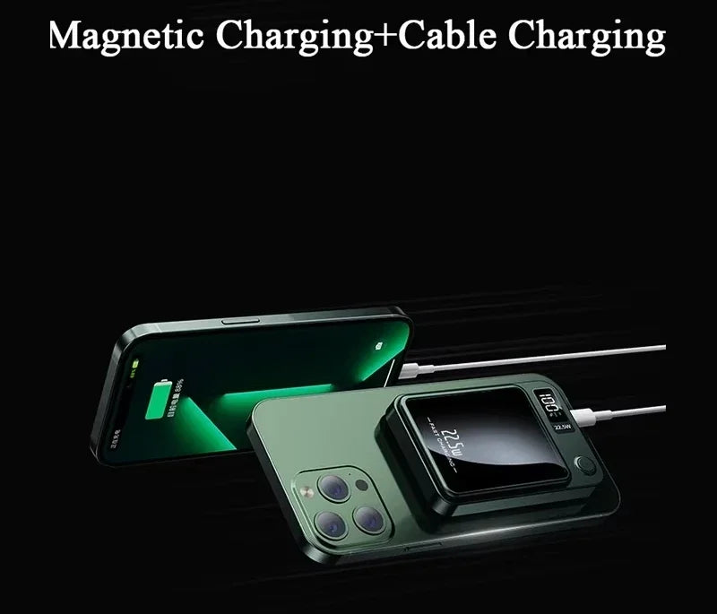 VIVO 50000mAh Magnetic Wireless Power Bank Fast Charger For Magsafe Portable Auxiliary Battery Pack For iPhone Huawei Samsung