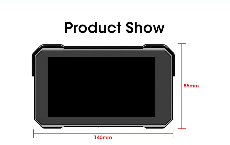 Jansite Motorcycle Display Screen Carplay Moto Navigation Portable Digital Dashboard Motobike Android Auto Waterproof BT Monitor