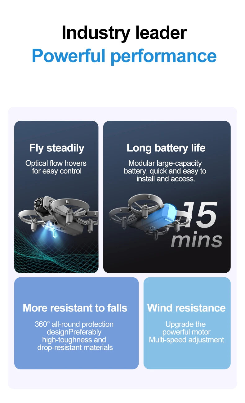 NEW GT3 Mini Foldable Drone With Lights 8k Aerial Photography Optical Flow Positioning 360° Obstacle Avoidance Helicopter Drone