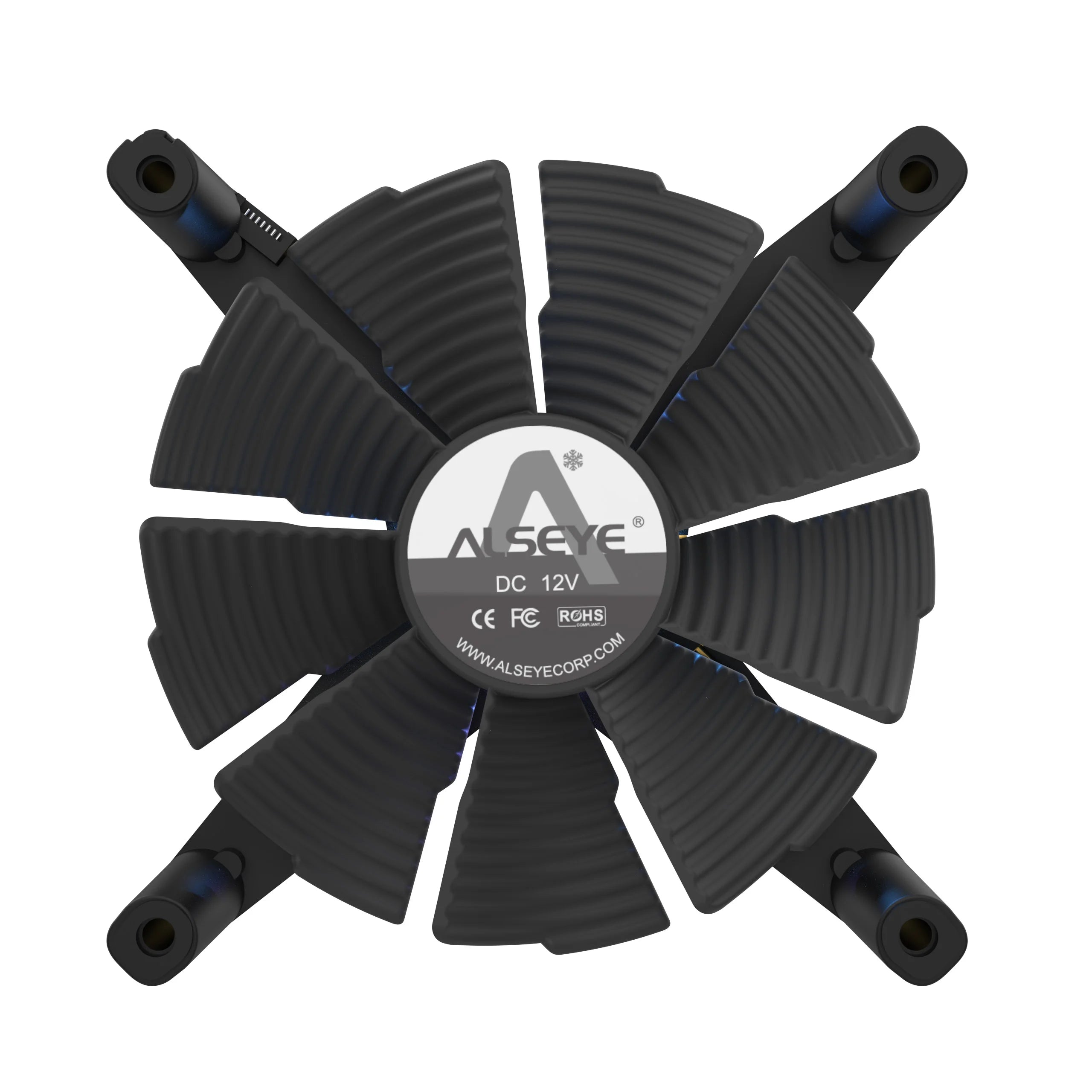 ALSEYE X12 Case cooling fan ARGB light synchronization PWM temperature control Silent frameless fan