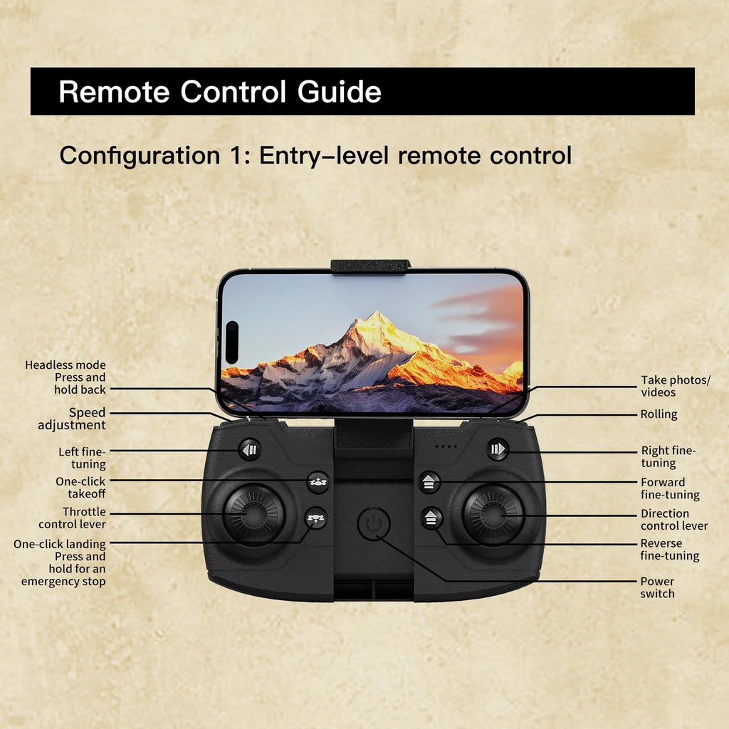 2026 Mini Quadcopter Screen Aerial Photography High-Definition Dual-Camera Foldable 3D Flip App Control Drone Optical Flow