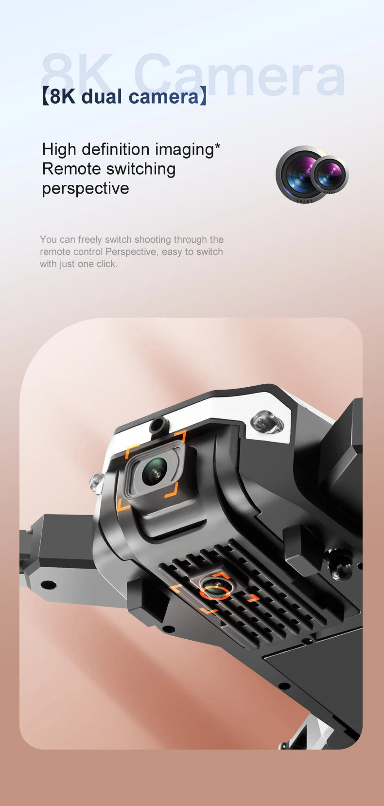S6 Pro Mini Drone 8K 5G WIFI Professional HD Aerial Photography Dual Camera 360 Obstacle Avoidance Quadrotor Toy