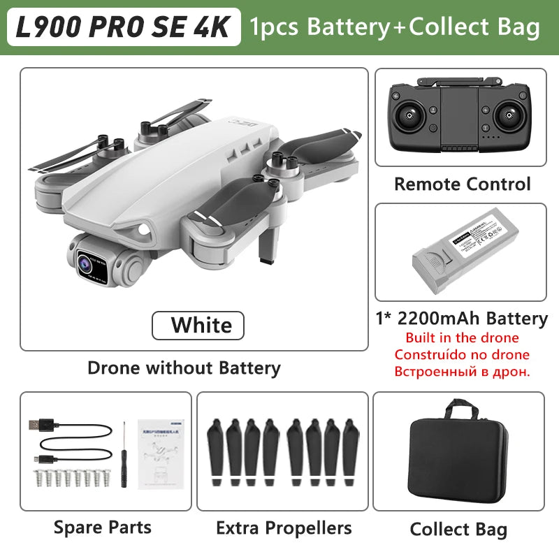 L900 Pro SE MAX GPS Drone 4K Professional With Camera WIFI 360 Obstacle Avoidance FPV Brushless Motor RC Quadcopter Mini Drone