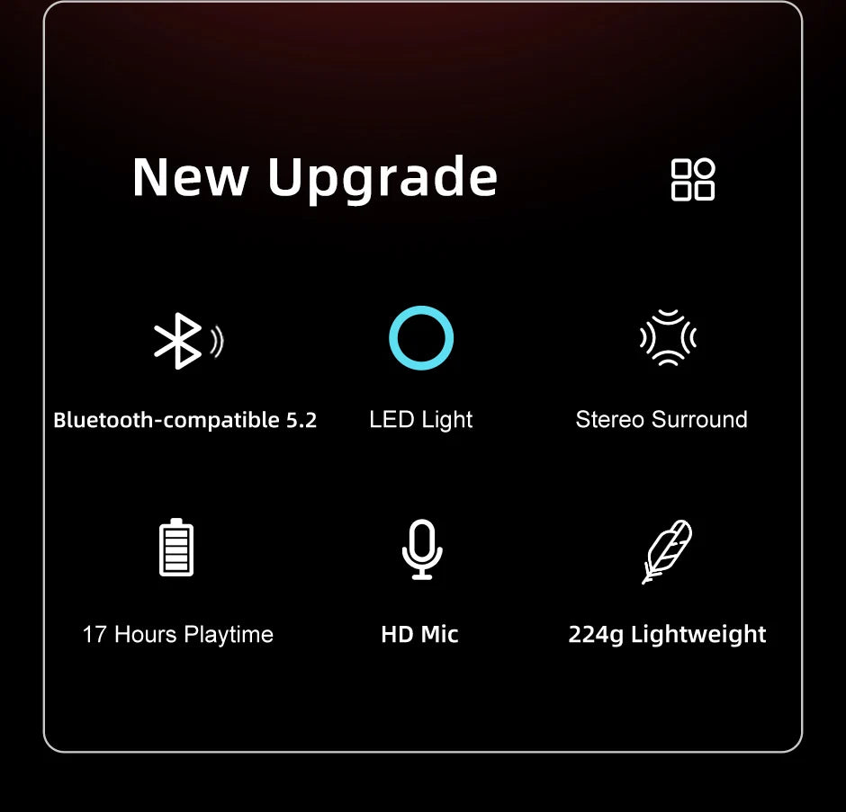 ONIKUMA Wireless Gaming HeadsetNoise Cancelling Earphone Headset Gaming Headphone With Microphone RGB B60  For PS5 PS4 PC Mac