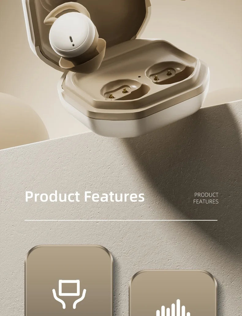 Wireless Earbuds for Sleeping invisible Small Bluetooth Eraphones Mini Comfortable Noise Blocking for Side Sleeping Home Work