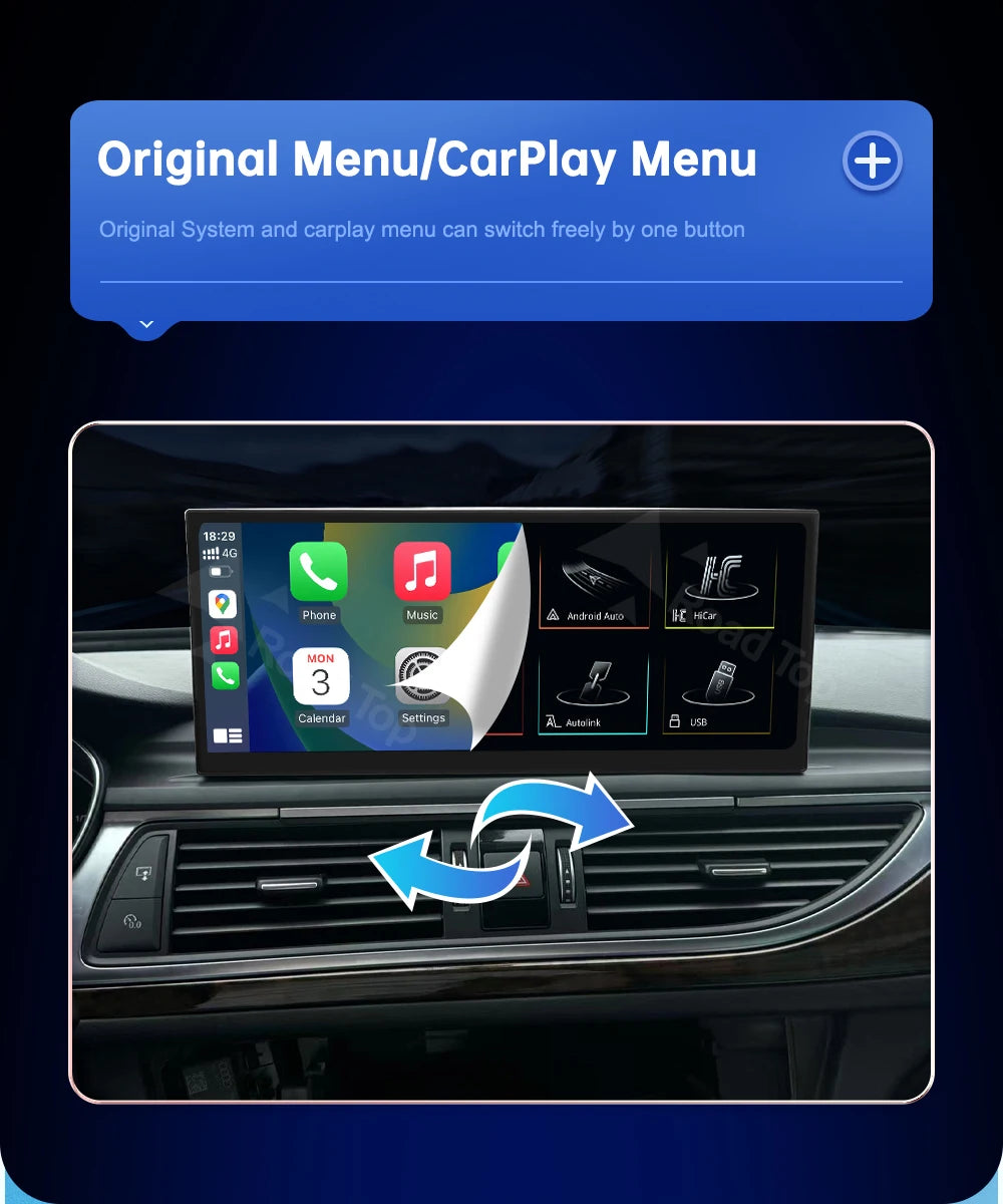 12.3 Touch Display For Audi A6 A7 HN RMC MHI2 LHD RHD 2011-2018 Multimedia Player Andriod Auto Link GPS Carplay Screen Car Play