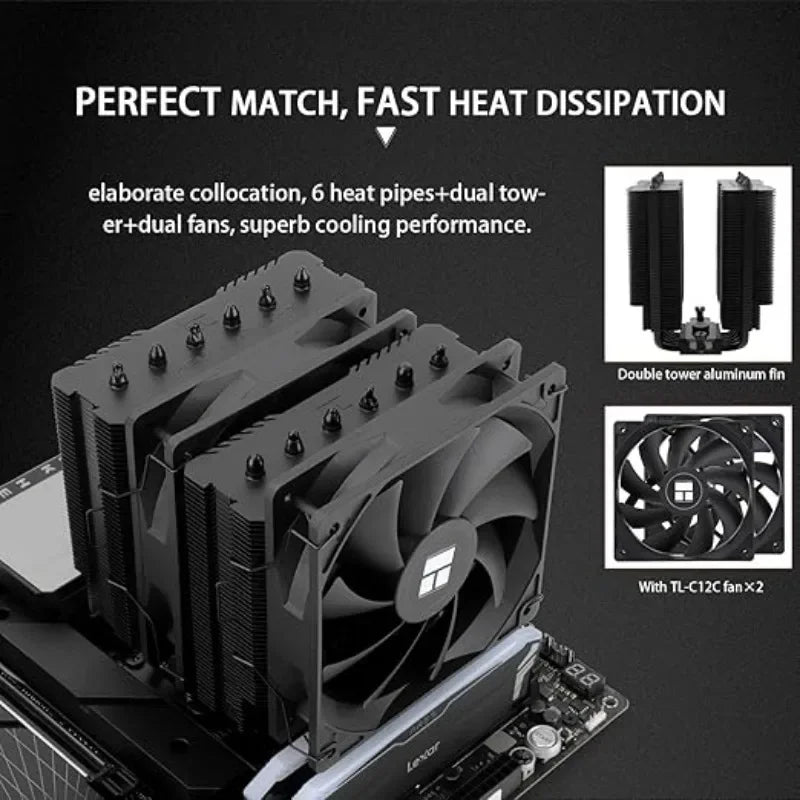 Thermalright Peerless Assassin 120 SE 6 Heat Pipes AGHP 120mm CPU Cooler Twin Towers Fan pa120se for AM4 AM5 Intel1700/115X/1851