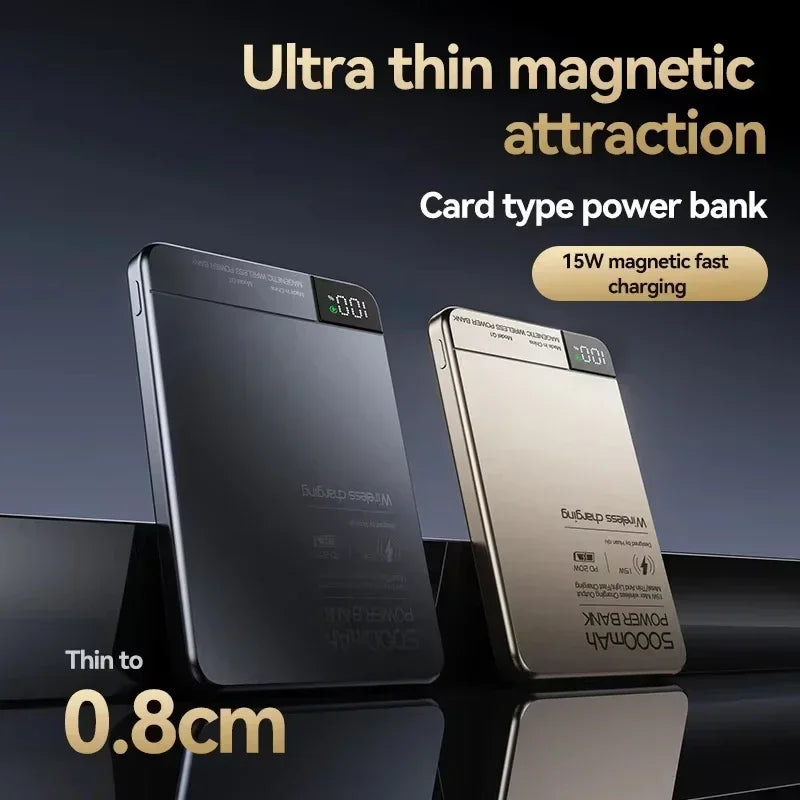 VIVO Ultra-thin Wireless Power Bank Magnetic Large Capacity Portable Fast Charging Spare Battery For iPhone Samsung For Magsafe