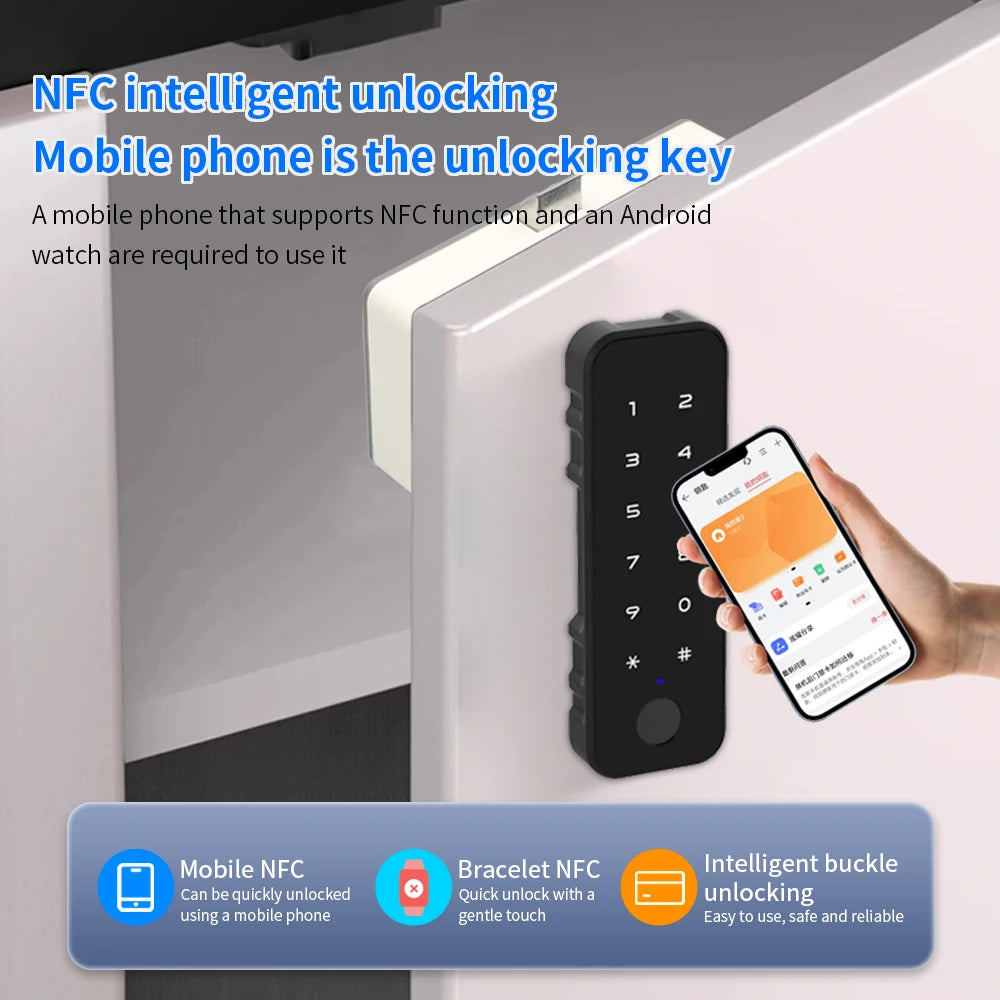 Tuya Cabinet Lock Invisible Electronic RFID Hidden Door lock Keyless Inivisble RFID Locker Castle Furniture Cabinet,Drawer Lock